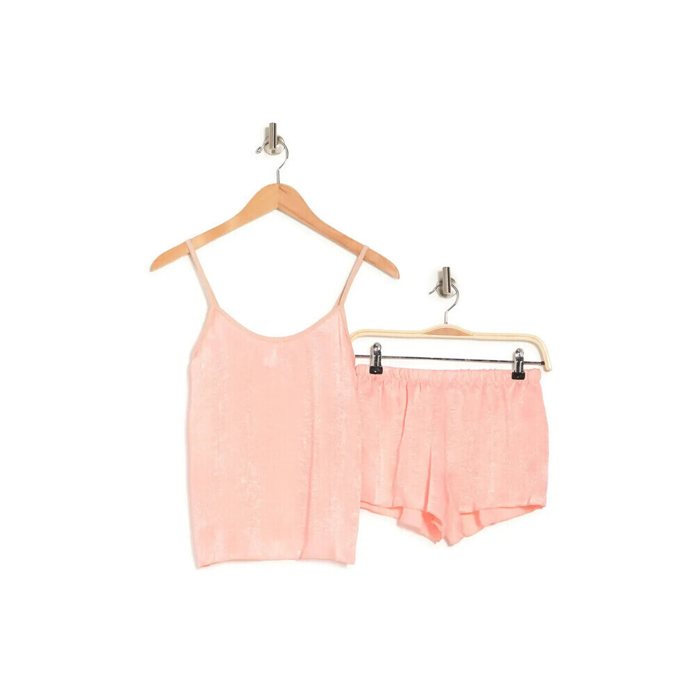 Cozy Rozy PJ Feeling Free Tank & Shorts 2-Piece Pyjamas Set In Blush Made In USA